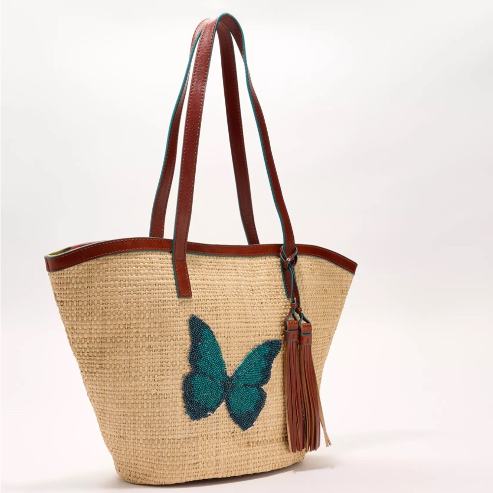Patricia Nash Marconia Tote Bag Beaded Raffia Collection Stunning NEW $269 MSRP - Picture 14 of 15